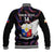 Custom Philippines Football Baseball Jacket 2023 World Cup Go Filipinas Feather Black Version LT14 - Polynesian Pride