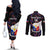 Custom Philippines Football Couples Matching Off The Shoulder Long Sleeve Dress and Long Sleeve Button Shirts 2023 World Cup Go Filipinas Feather Black Version LT14 - Polynesian Pride