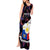 Custom Philippines Football Tank Maxi Dress 2023 World Cup Go Filipinas Feather Black Version LT14 - Polynesian Pride