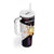 Custom Philippines Football Tumbler With Handle World Cup Go Filipinas Feather Black Version