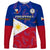 Philippines Football Long Sleeve Shirt 2023 World Cup Go Filipinas Feather Flag Version LT14 Unisex Blue - Polynesian Pride