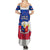 Philippines Football Summer Maxi Dress 2023 World Cup Go Filipinas Feather Flag Version LT14 - Polynesian Pride