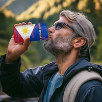 Custom Philippines Football 4 in 1 Can Cooler Tumbler World Cup Go Filipinas Feather Flag Version