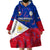 Custom Philippines Football Wearable Blanket Hoodie 2023 World Cup Go Filipinas Feather Flag Version LT14 - Polynesian Pride