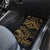 Black and Gold Polynesia Car Mats Plumeria Tattoo With Polynesian Pattern