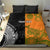 Custom Fiji And Australia Rugby Bedding Set Fijian Tapa Pattern With Aussie Aboriginal Art