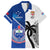 Custom Fiji And Samoa Rugby Family Matching Puletasi Dress and Hawaiian Shirt 2023 World Cup Samoan Mix Tapa Pattern LT14 Dad's Shirt - Short Sleeve Blue - Polynesian Pride