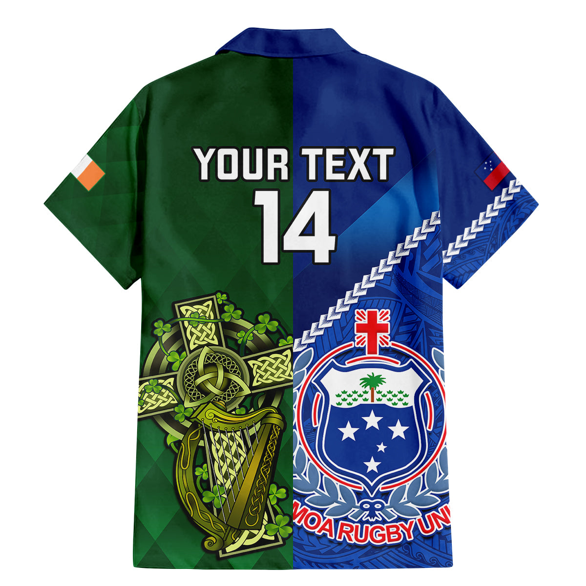 custom-samoa-and-ireland-rugby-family-matching-mermaid-dress-and-hawaiian-shirt-2023-world-cup-manu-samoa-with-shamrocks