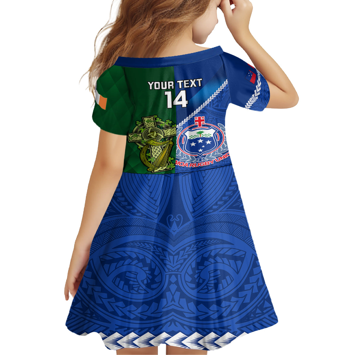 custom-samoa-and-ireland-rugby-kid-short-sleeve-dress-2023-world-cup-manu-samoa-with-shamrocks