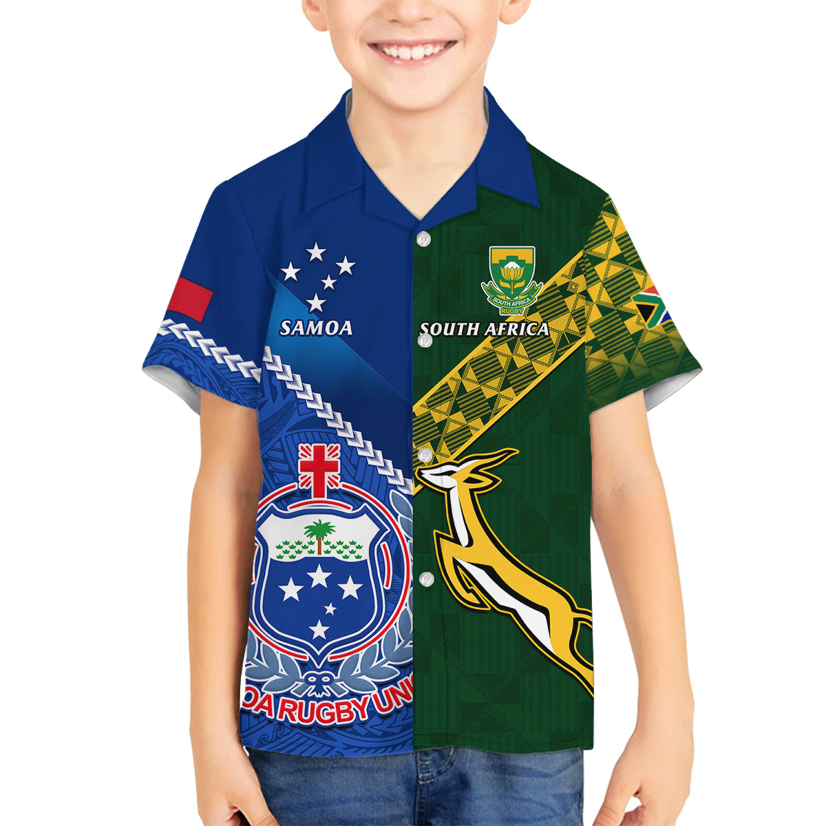 custom-samoa-and-south-africa-rugby-family-matching-off-shoulder-long-sleeve-dress-and-hawaiian-shirt-2023-world-cup-manu-samoa-with-springboks