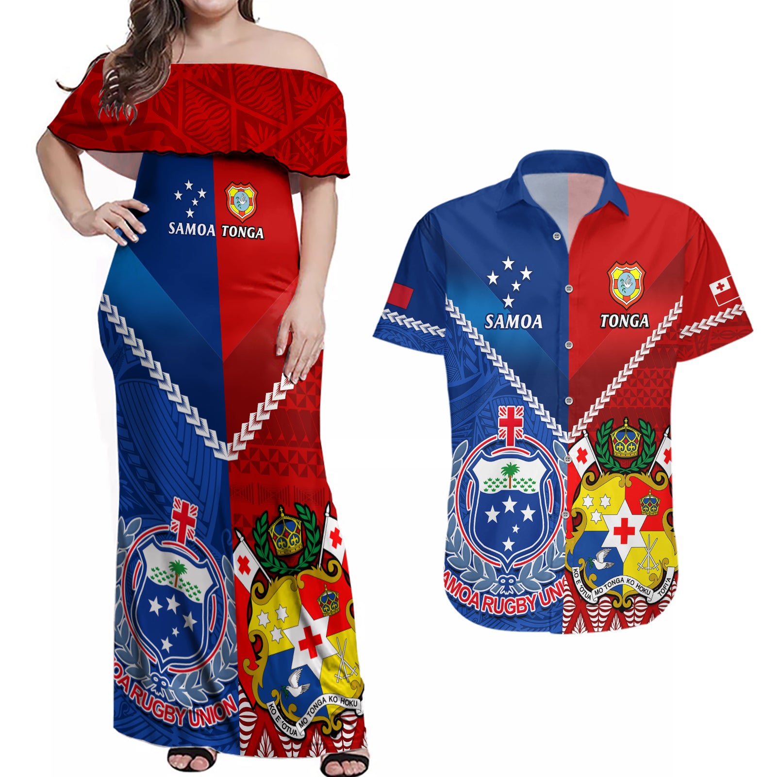 samoa-and-tonga-rugby-couples-matching-off-shoulder-maxi-dress-and-hawaiian-shirt-2023-world-cup-manu-samoa-with-ikale-tahi