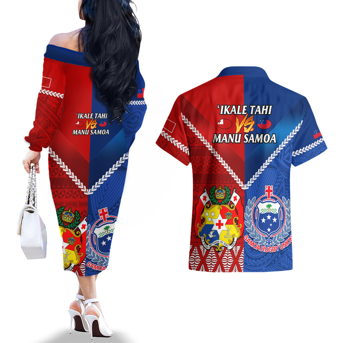 samoa-and-tonga-rugby-couples-matching-off-the-shoulder-long-sleeve-dress-and-hawaiian-shirt-2023-world-cup-manu-samoa-with-ikale-tahi