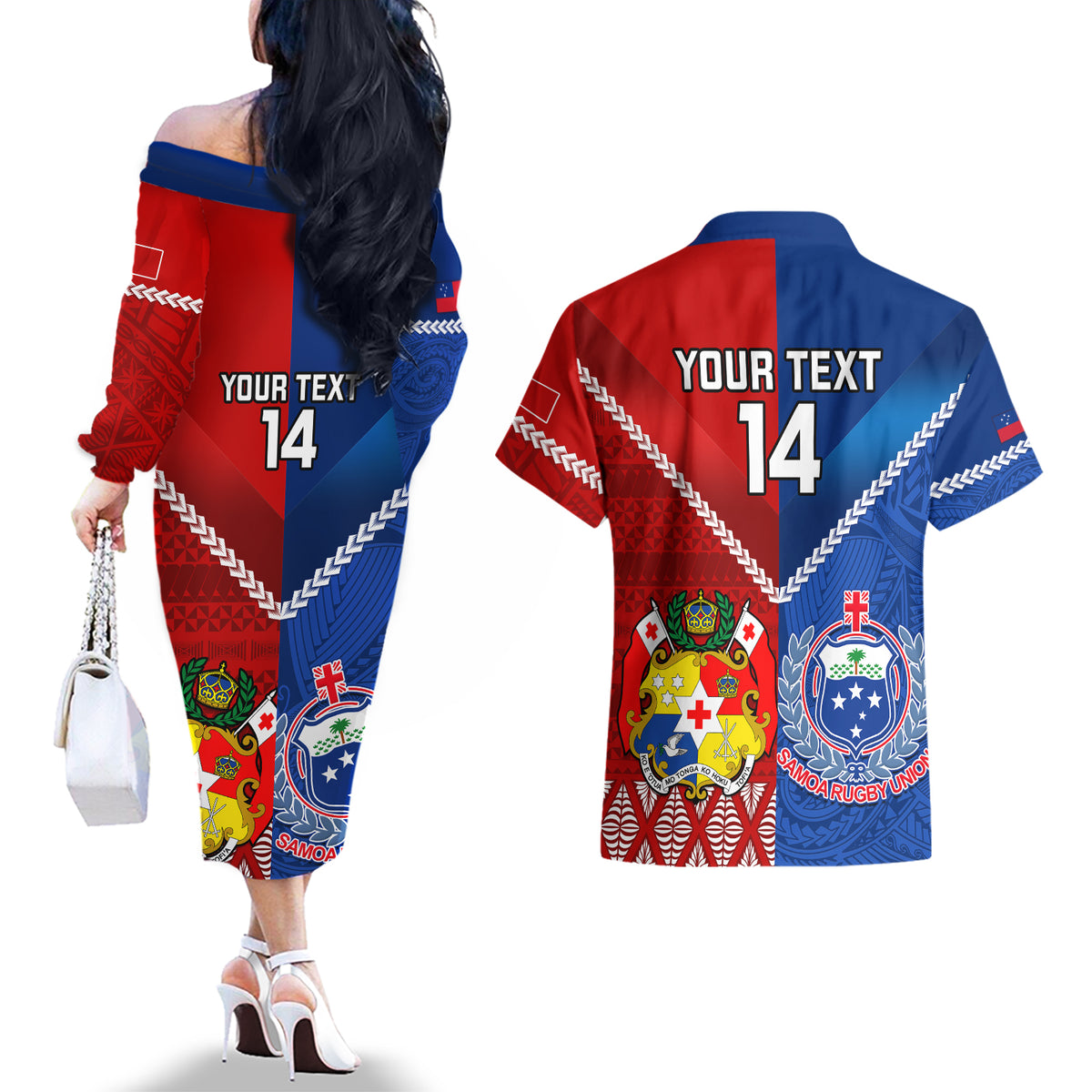 custom-samoa-and-tonga-rugby-couples-matching-off-the-shoulder-long-sleeve-dress-and-hawaiian-shirt-2023-world-cup-manu-samoa-with-ikale-tahi