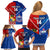 Custom Samoa And Tonga Rugby Family Matching Off Shoulder Short Dress and Hawaiian Shirt 2023 World Cup Manu Samoa With Ikale Tahi LT14 - Polynesian Pride