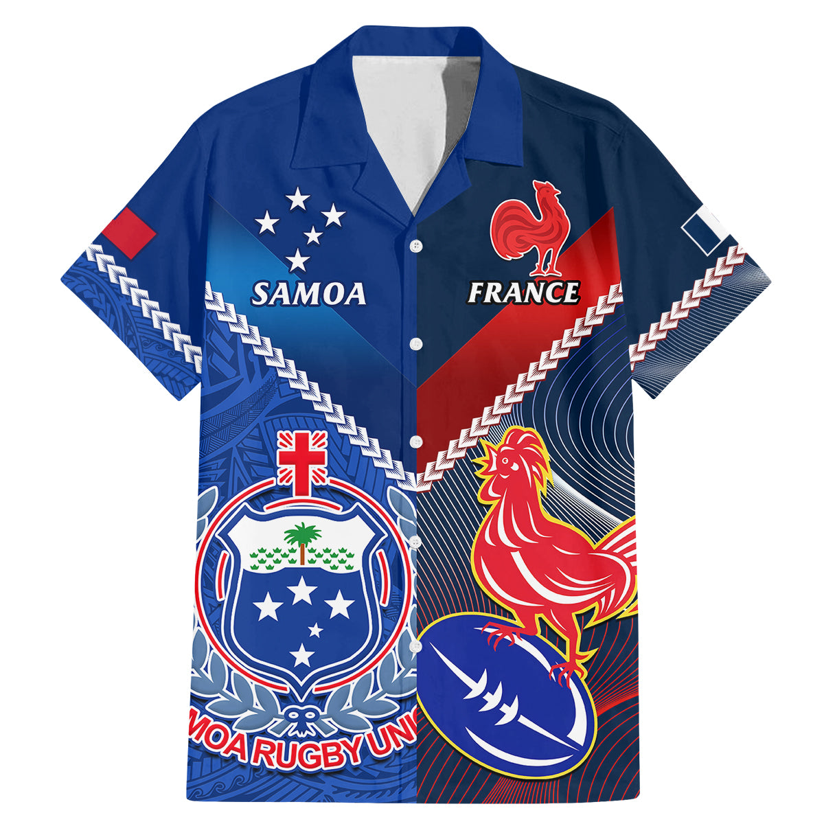custom-samoa-and-france-rugby-family-matching-mermaid-dress-and-hawaiian-shirt-2023-world-cup-manu-samoa-with-les-bleus