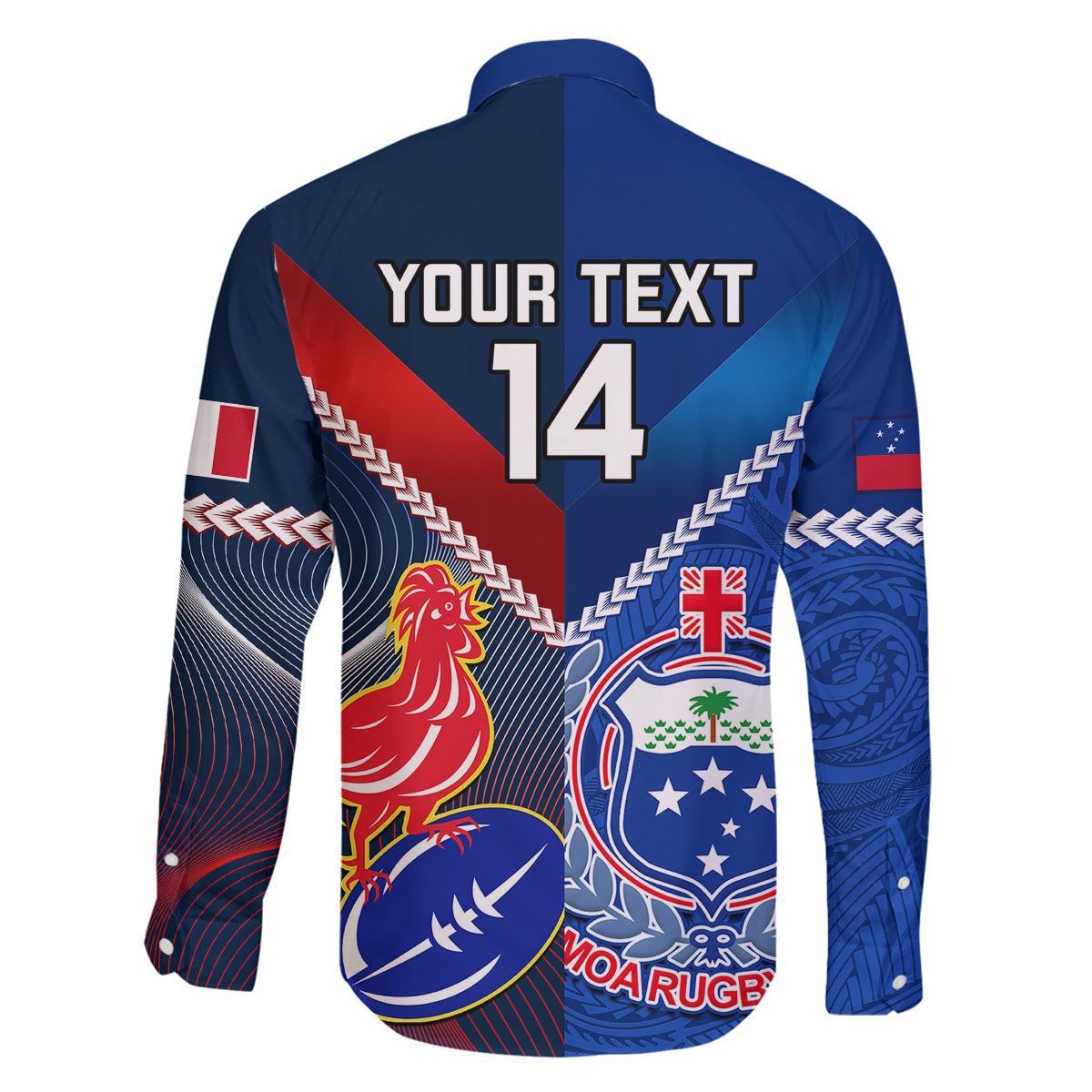 custom-samoa-and-france-rugby-family-matching-off-shoulder-short-dress-and-hawaiian-shirt-2023-world-cup-manu-samoa-with-les-bleus