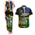 South Sea Islanders Couples Matching Tank Maxi Dress and Hawaiian Shirt Kanakas With Solomon Islands Coat Of Arms LT14 Black - Polynesian Pride