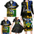 South Sea Islanders Family Matching Long Sleeve Bodycon Dress and Hawaiian Shirt Kanakas With Solomon Islands Coat Of Arms LT14 Black - Polynesian Pride