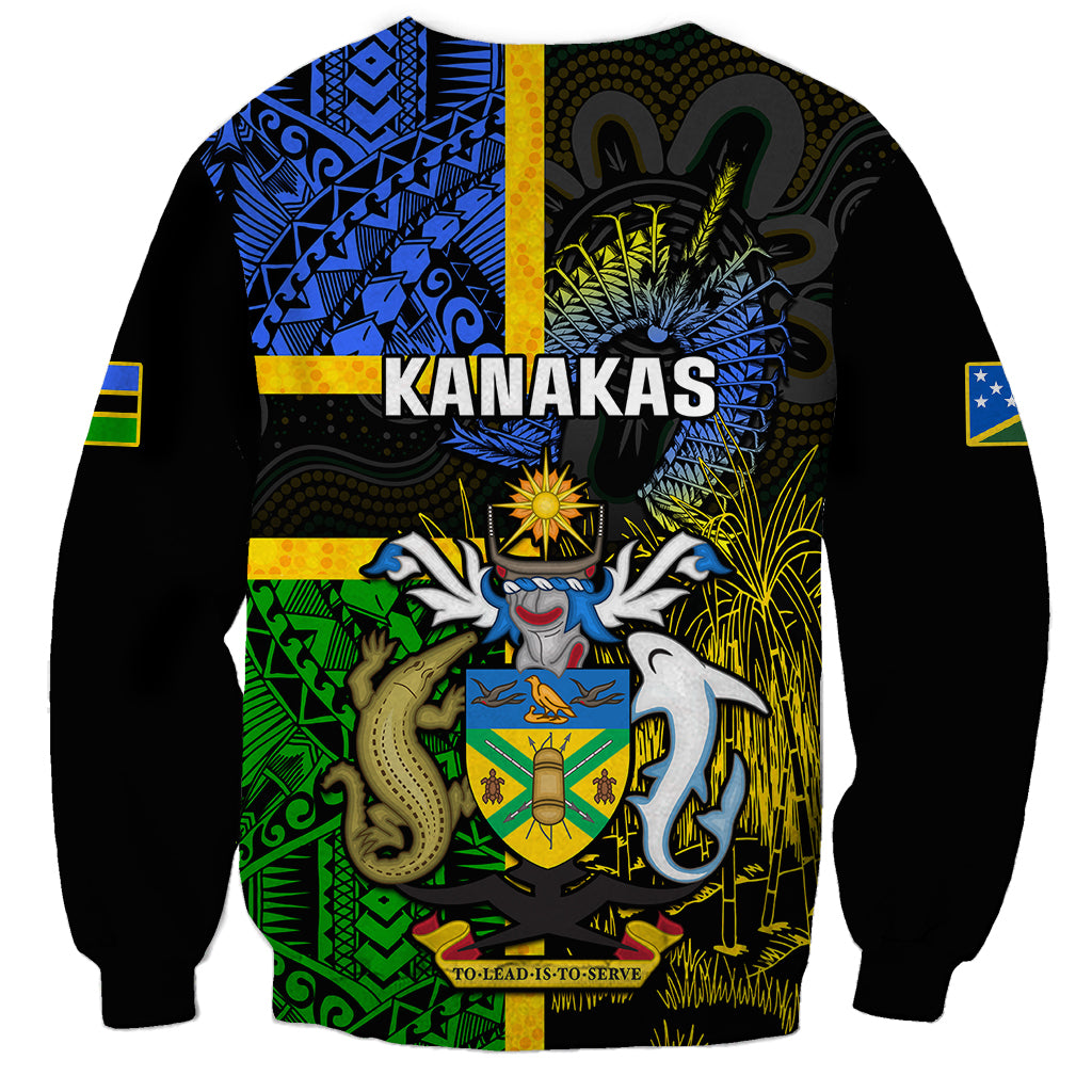 South Sea Islanders Sweatshirt Kanakas With Solomon Islands Coat Of Arms LT14 - Polynesian Pride