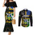 personalised-south-sea-islanders-couples-matching-mermaid-dress-and-long-sleeve-button-shirts-kanakas-with-solomon-islands-coat-of-arms