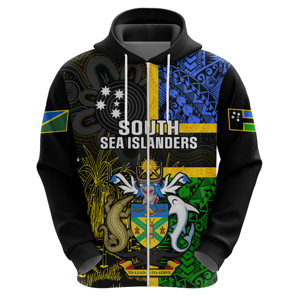 Personalised South Sea Islanders Hoodie Kanakas With Solomon Islands Coat Of Arms LT14 - Polynesian Pride