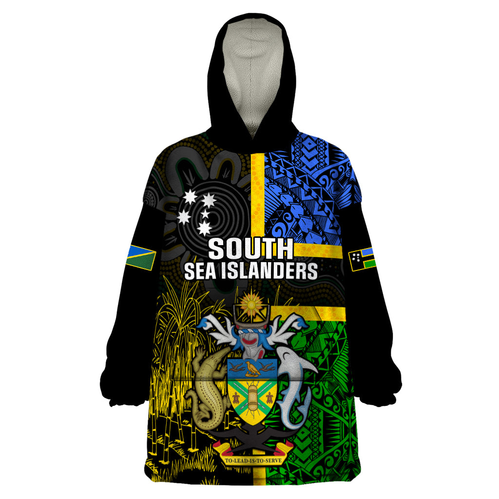 personalised-south-sea-islanders-wearable-blanket-hoodie-kanakas-with-solomon-islands-coat-of-arms