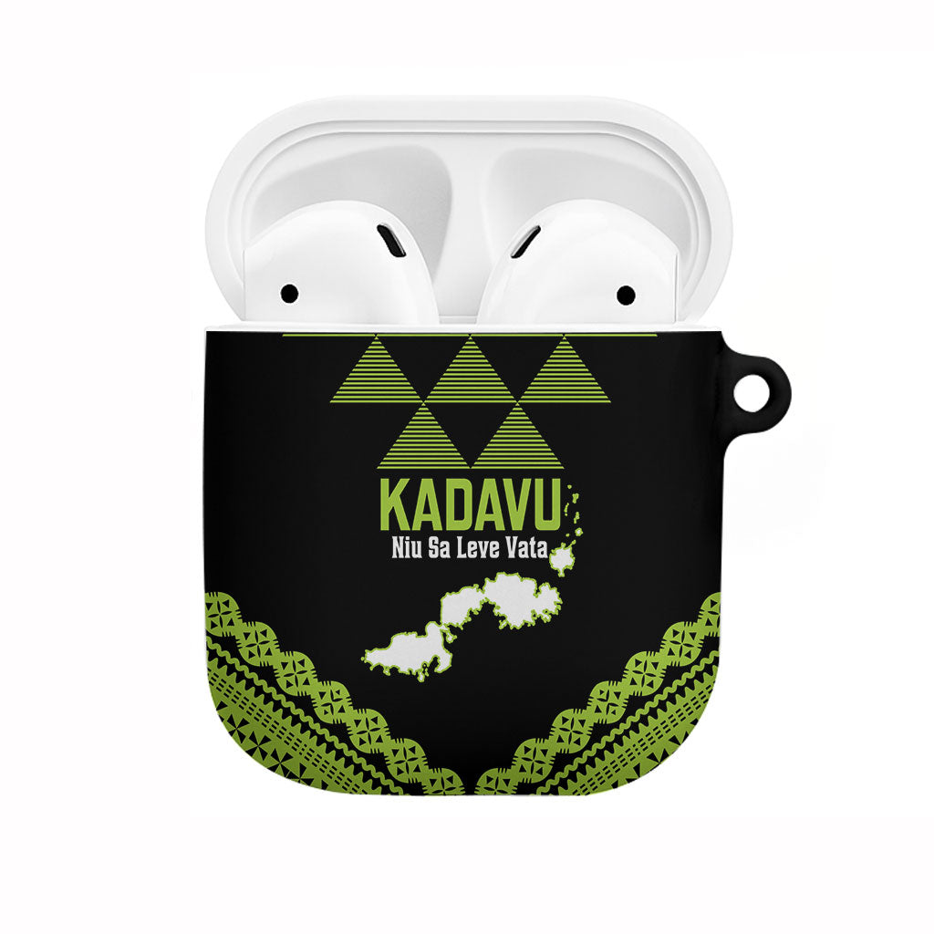 Kadavu Fiji 2026 Rugby AirPods Case Niu Sa Leve Vata Fijian Tapa Pattern