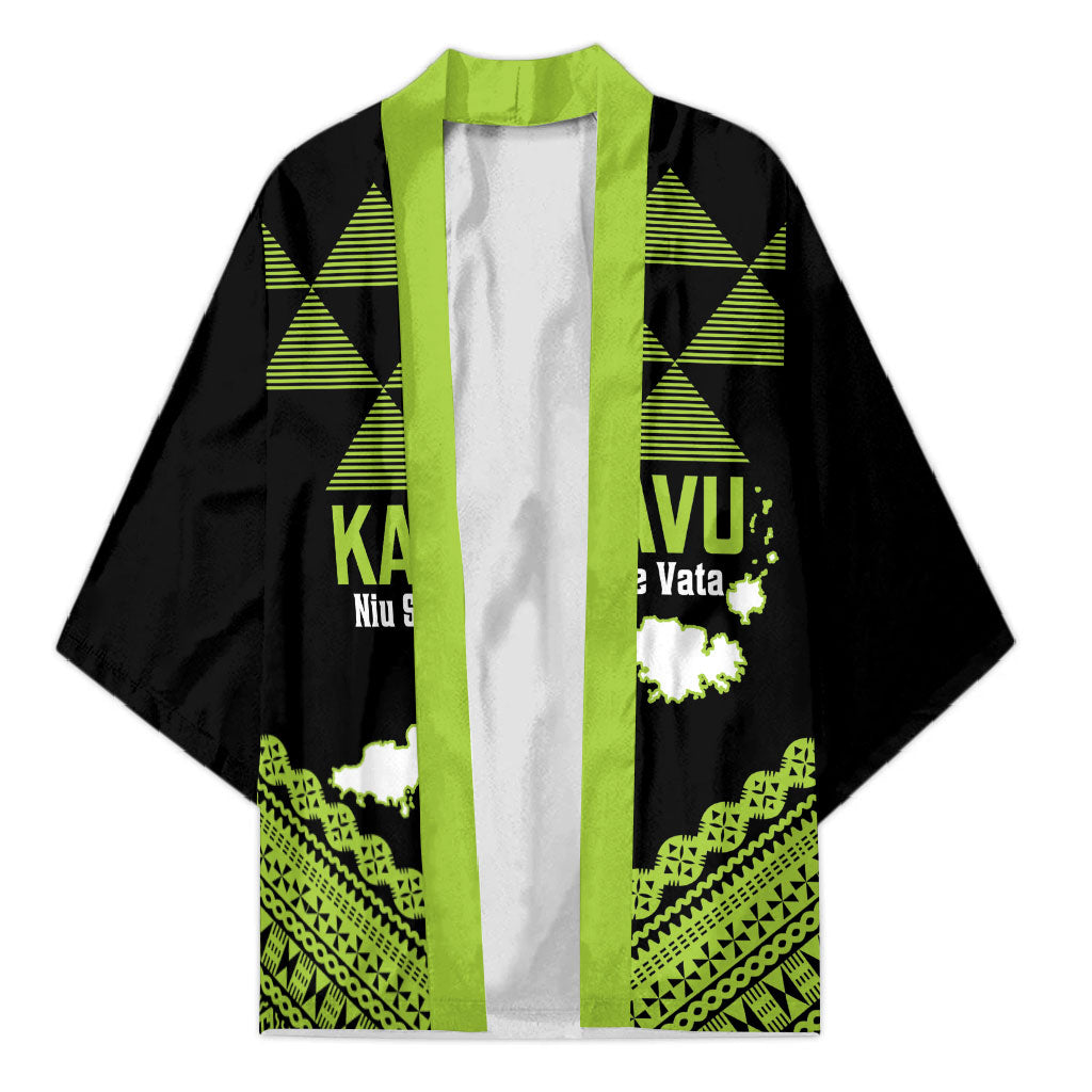 Kadavu Fiji 2026 Rugby Custom Kimono Niu Sa Leve Vata Fijian Tapa Pattern LT14 Unisex Black - Polynesian Pride