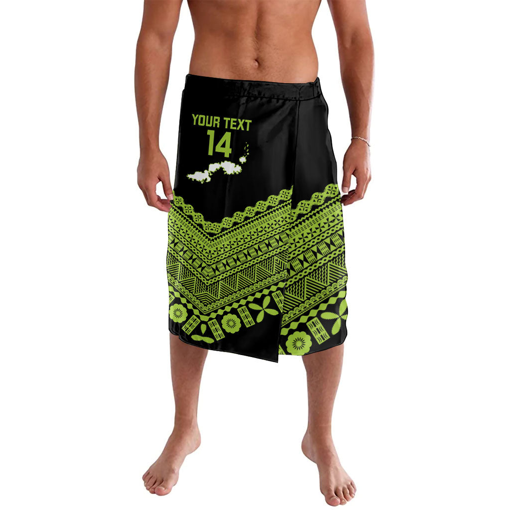 Kadavu Fiji 2026 Rugby Custom Lavalava Niu Sa Leve Vata Fijian Tapa Pattern LT14 Black - Polynesian Pride