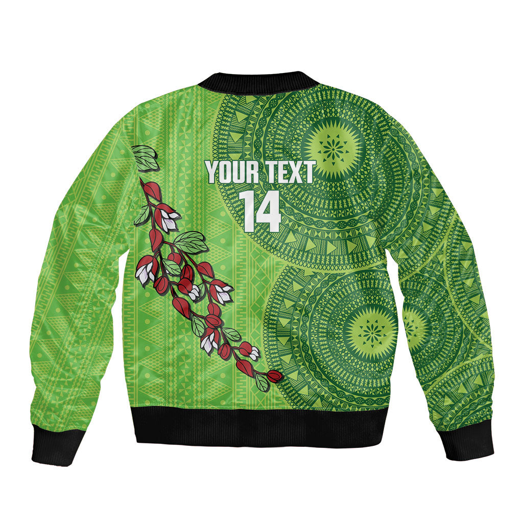 Taveuni Fiji 2026 Rugby Custom Bomber Jacket Tagimoucia Fijian Tapa Pattern LT14 - Polynesian Pride