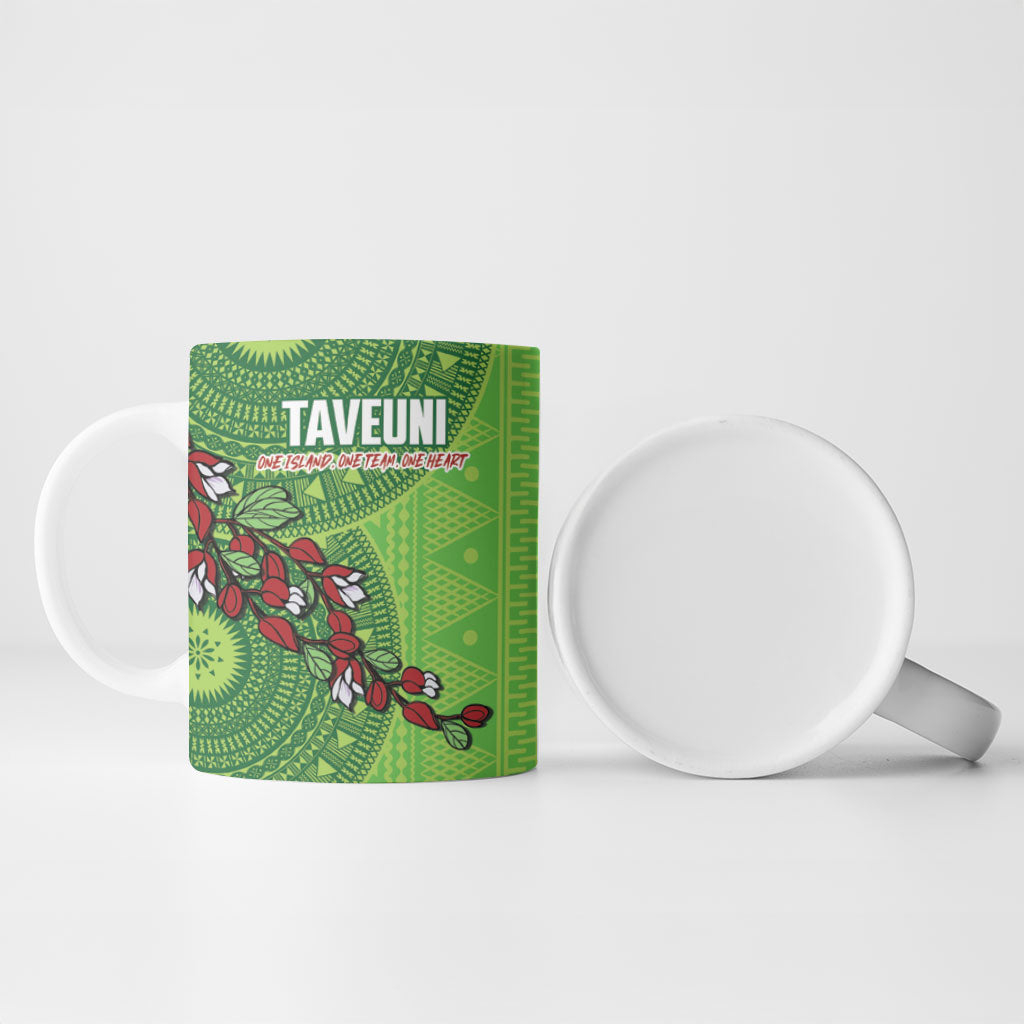 Taveuni Fiji 2026 Rugby Custom Ceramic Mug Tagimoucia Fijian Tapa Pattern LT14 - Polynesian Pride
