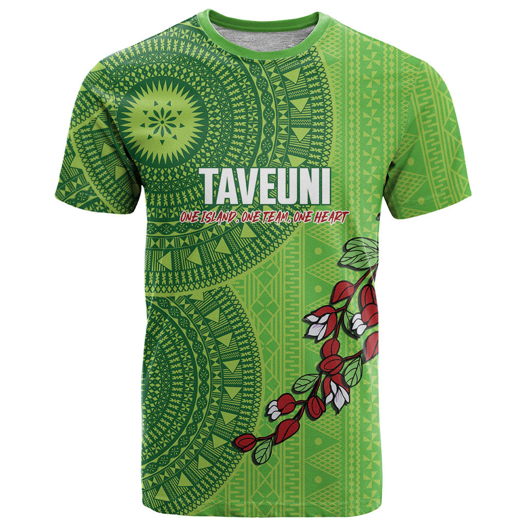 Taveuni Fiji 2026 Rugby Custom T Shirt Tagimoucia Fijian Tapa Pattern LT14 Green - Polynesian Pride