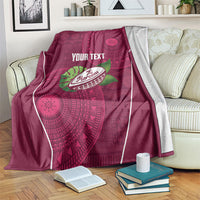 Lautoka Fiji 2026 Rugby Custom Blanket Go Maroons Fijian Tapa Pattern LT14 Maroon - Polynesian Pride