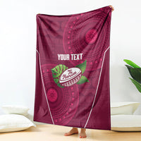 Lautoka Fiji 2026 Rugby Custom Blanket Go Maroons Fijian Tapa Pattern LT14 - Polynesian Pride