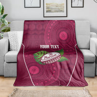 Lautoka Fiji 2026 Rugby Custom Blanket Go Maroons Fijian Tapa Pattern LT14 - Polynesian Pride