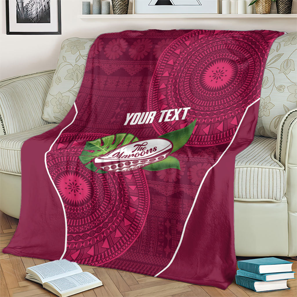 Lautoka Fiji 2026 Rugby Custom Blanket Go Maroons Fijian Tapa Pattern LT14 - Polynesian Pride