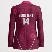 Lautoka Fiji 2026 Rugby Custom Blazer Go Maroons Fijian Tapa Pattern LT14 - Polynesian Pride