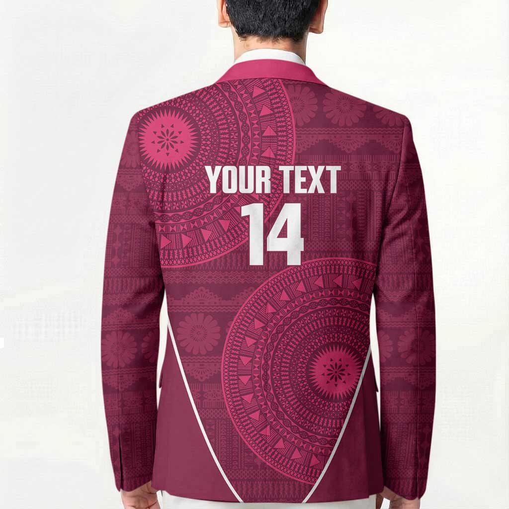 Lautoka Fiji 2026 Rugby Custom Blazer Go Maroons Fijian Tapa Pattern LT14 - Polynesian Pride