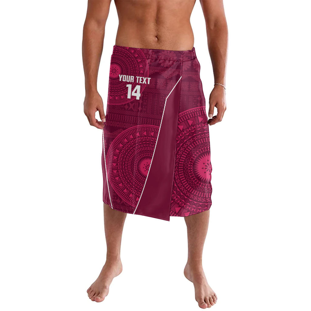Lautoka Fiji 2026 Rugby Custom Lavalava Go Maroons Fijian Tapa Pattern LT14 Maroon - Polynesian Pride