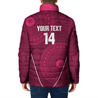 Lautoka Fiji 2026 Rugby Custom Padded Jacket Go Maroons Fijian Tapa Pattern LT14 - Polynesian Pride