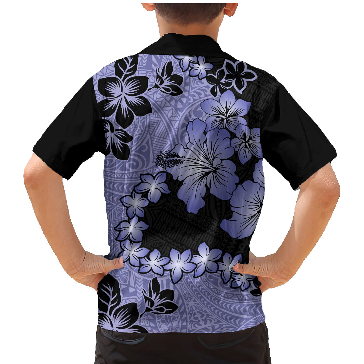 Purple Hawaii Family Matching Mermaid Dress and Hawaiian Shirt Tapa Cloth Mix Tropical Flowers Pastel Vibes LT14 - Polynesian Pride