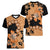 Orange Hawaii Women V Neck T Shirt Tapa Cloth Mix Tropical Flowers Pastel Vibes LT14 - Polynesian Pride