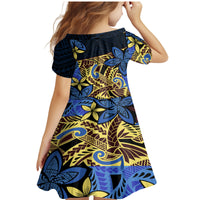 Polynesia Fabric Family Matching Mermaid Dress and Hawaiian Shirt Polynesian Tribal With Frangipani Flowers LT14 - Polynesian Pride