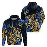 Polynesia Fabric Hoodie Polynesian Tribal With Frangipani Flowers LT14 - Polynesian Pride