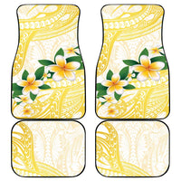 Gold And White Polynesia Plumeria Car Mats Curves Tropical Vibes