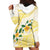 Gold And White Polynesia Plumeria Hoodie Dress Curves Tropical Vibes