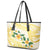 Gold And White Polynesia Plumeria Leather Tote Bag Curves Tropical Vibes