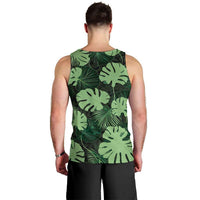 Green Hawaii Kukui Nut Lei Men Tank Top Hawaiian Pattern Monstera Tropical Vibes - Polynesian Pride