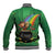 Hawaii Saint Patrick's Day Baseball Jacket Funny Leprechaun With Pot Of Gold - Polynesian Tattoo