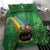 Hawaii Saint Patrick's Day Bedding Set Funny Leprechaun With Pot Of Gold - Polynesian Tattoo